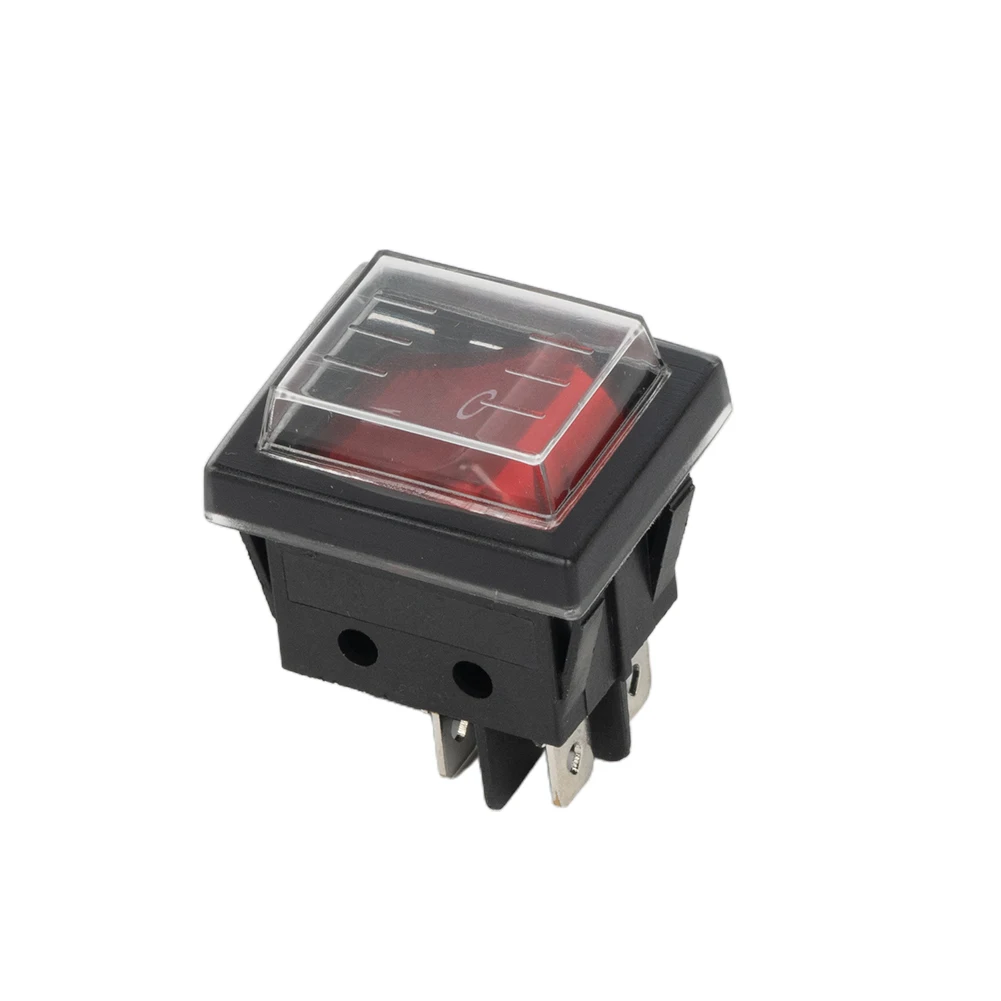 Double Card Machine Rocker Switch KCD4 Kit ON OFF POWER PUMP Parts RED Replacement 16A 250VAC / 20A 125VAC 4 Pins