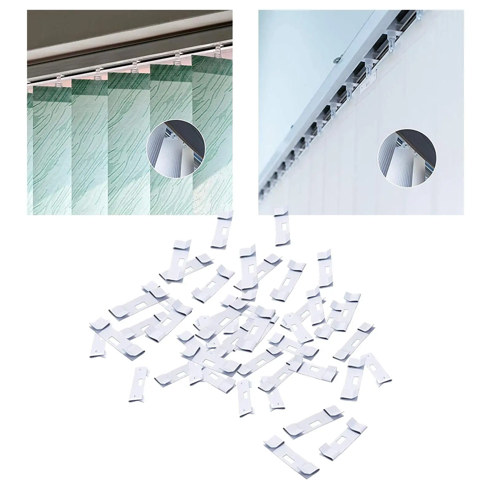 Mini Window Wood Vertical Blind Vane Saver Long Screen Protector Metal Repair Tabs for Home Curtains