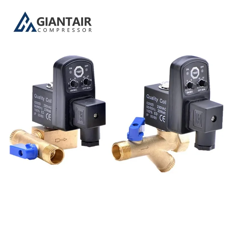 الجملة 1/2 "التلقائي ضاغط الهواء توقيت الإلكترونية مكثف صمام المياه استنزاف السيارات