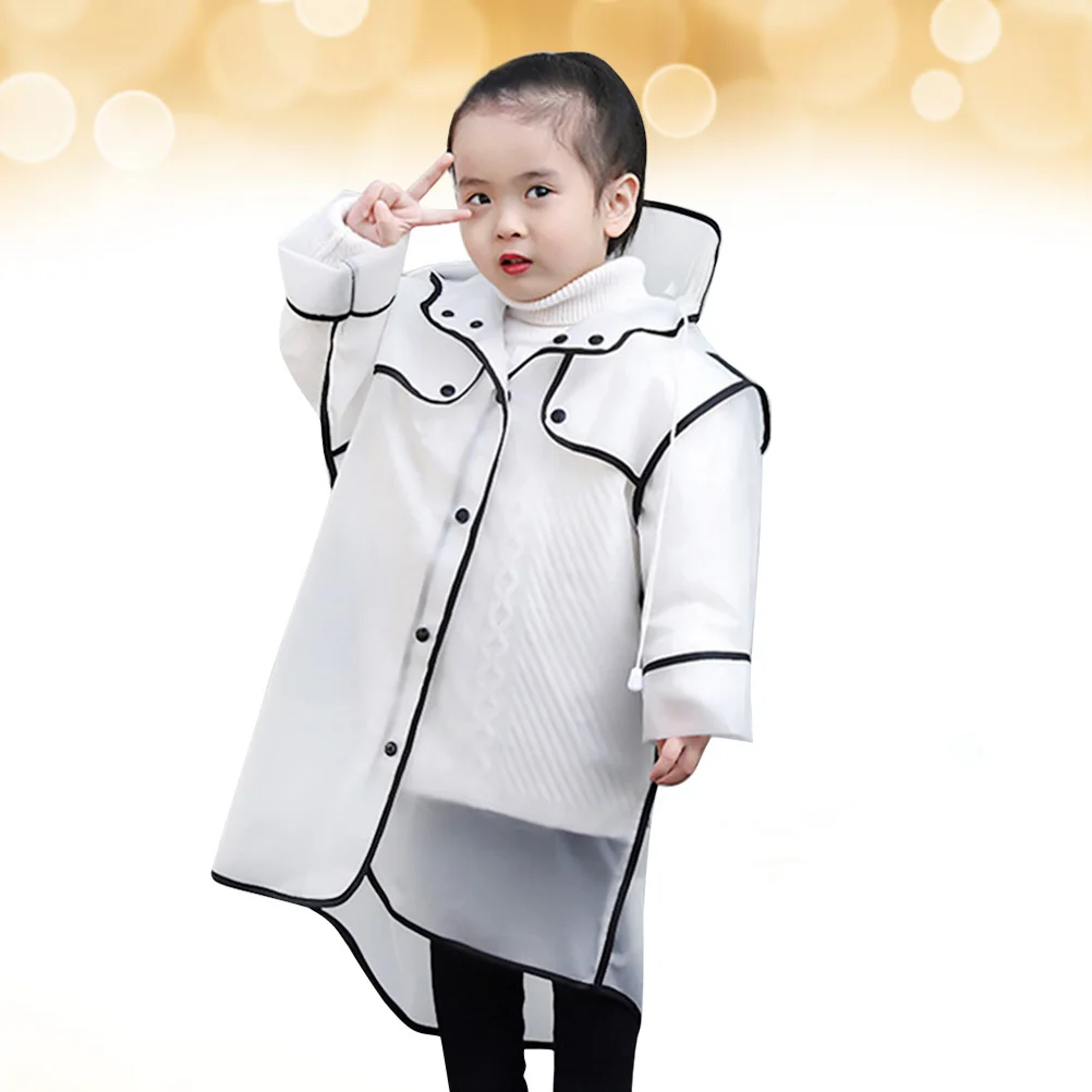 

With Hood One Piece Clear Rain Poncho For Lightweight Portable For Outdoor Camping Hiking Theme Park Use