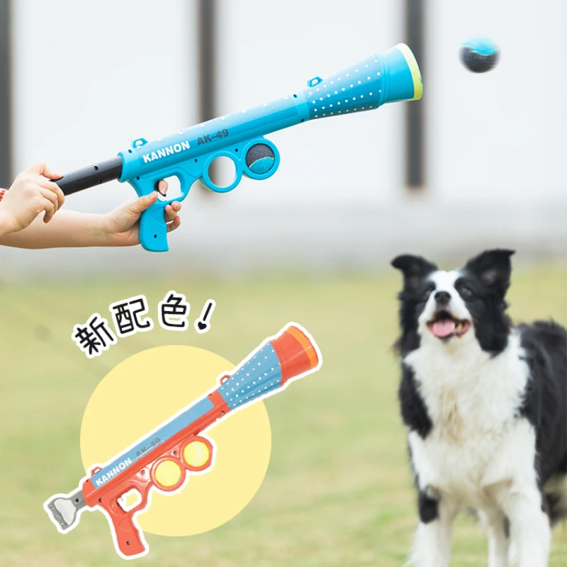 

Pet Dog Tennis Launcher Border Collie Educational Elastic Ball Machine Toy