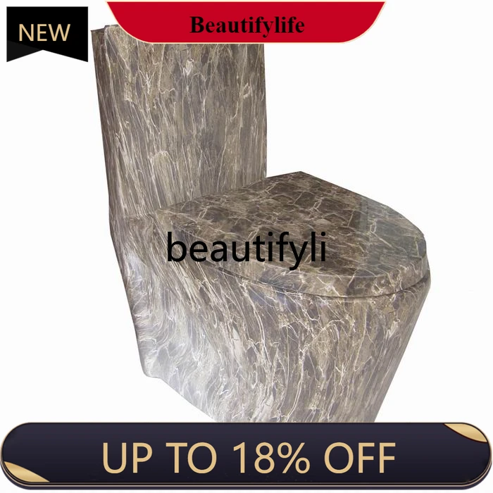 

Z189 B185 Boutique high-end wood grain, marble pattern toilet, super swirl one-piece toilet, ceramic color
