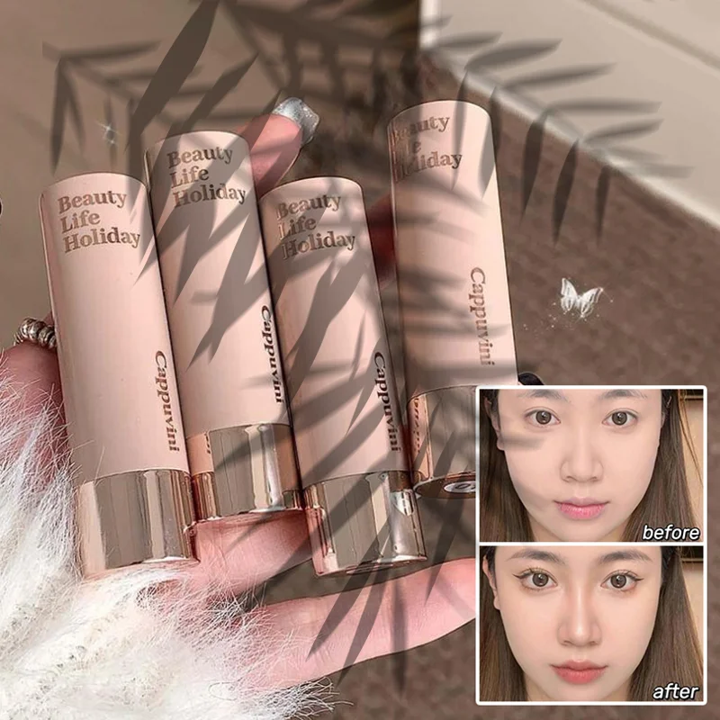 【Cappuvini】 Nawilżający Korektor w Sztyfcie Konturowanie Gładki Długotrwały Efekt 3D Cień na Nos Wodoodporny Rozświetlacz do Twarzy Konturowanie Makijaż