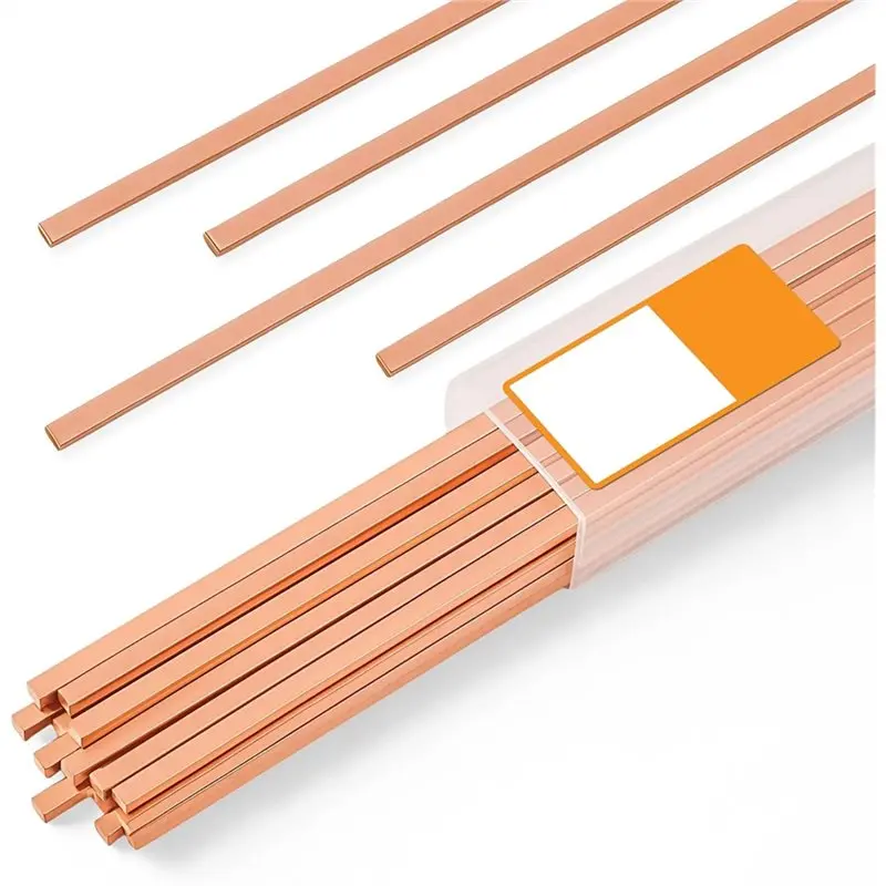 

AB34-Flat Copper Brazing Rods 45Pcs Alloy For Welding For HVAC, Refrigeration, And Industrial Applications