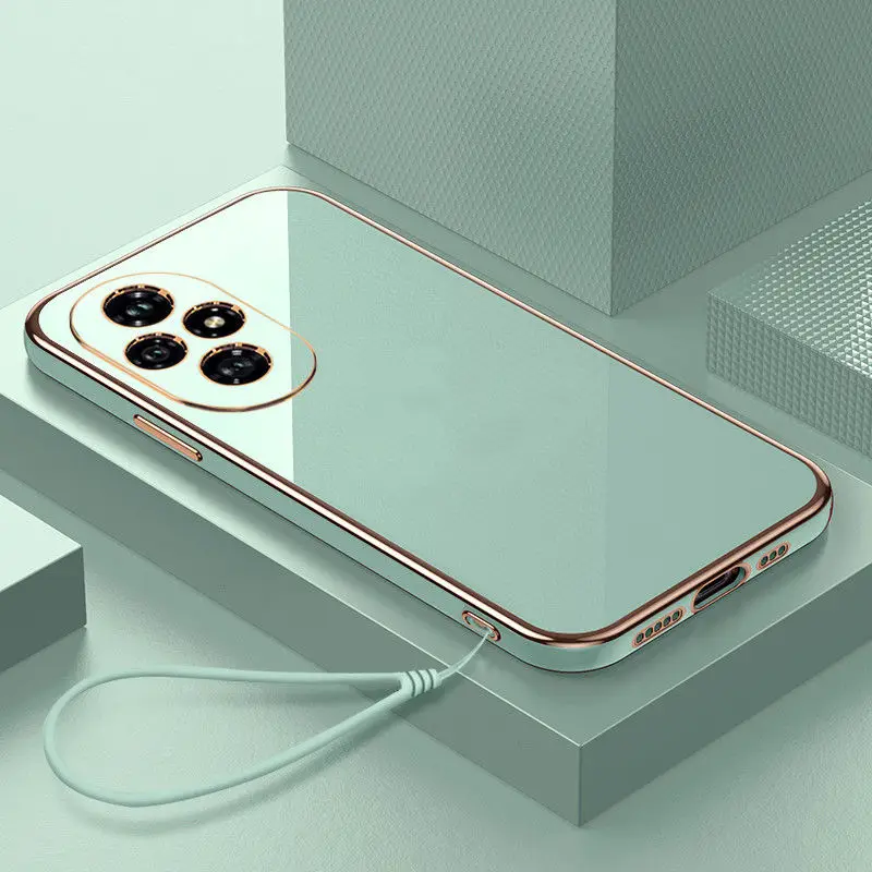 For Honor 200 Pro Case Honor 200 lite Phone Case Honor 200 Case Luxury Square Plating ShockProof Soft Silicone Back Cover Fundas