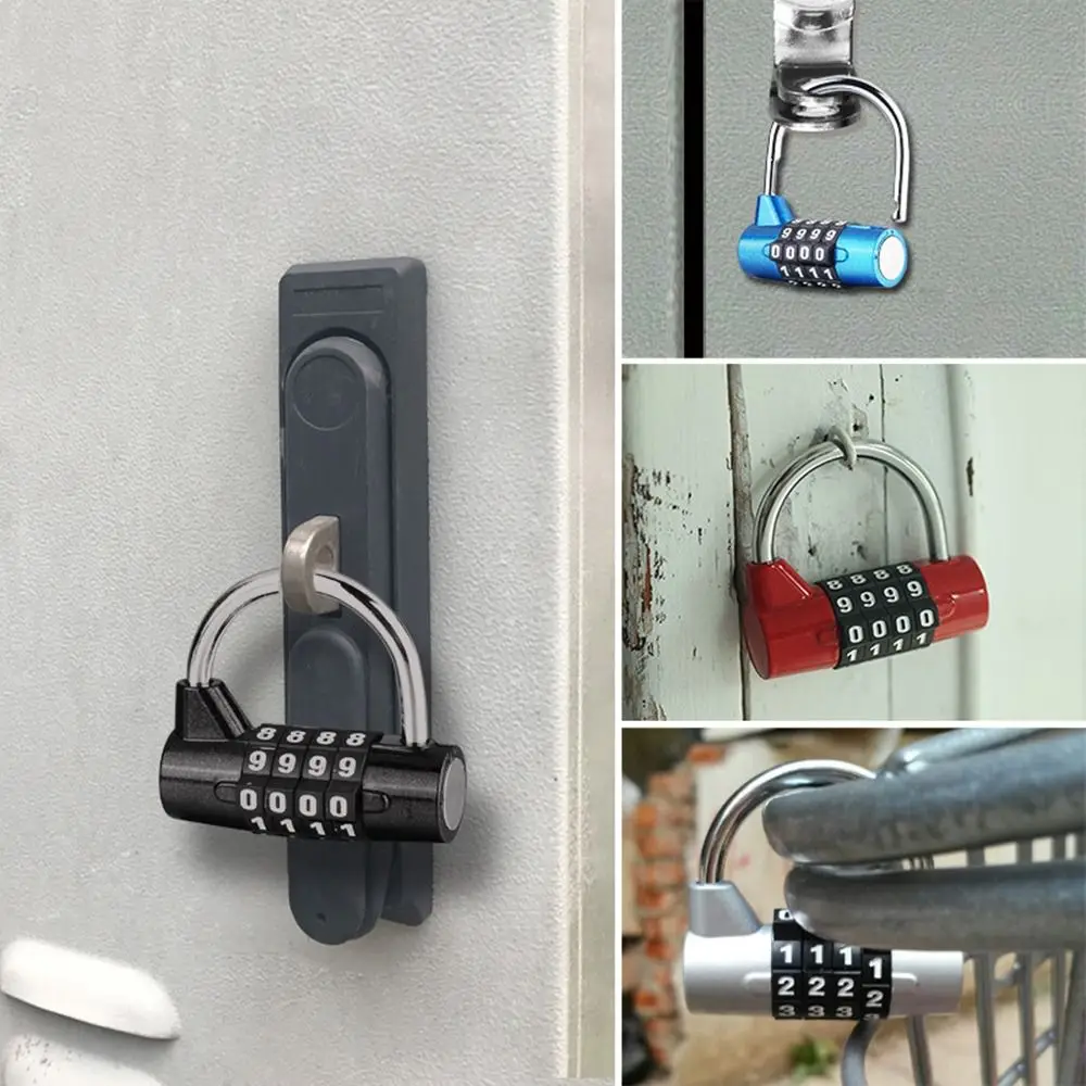 Security Combination Lock Travel Luggage Padlock Dormitory Cabinet  Lock Gym Safety Coded Lock 4 Digit Password Lock