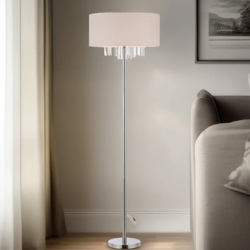 

Crystal decorative floor lamp simple modern living room atmosphere bedroom study vertical designer