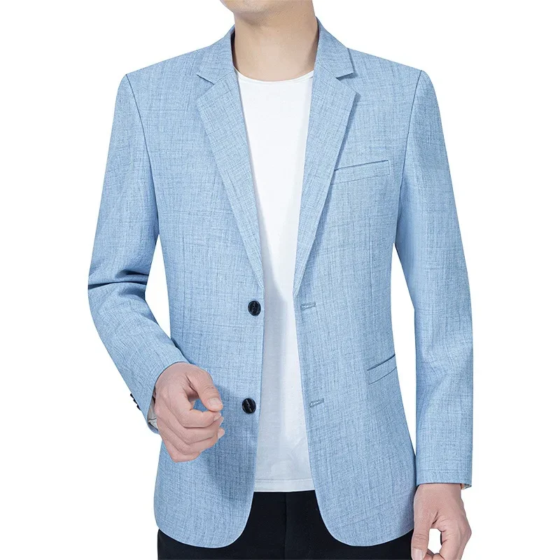 New Summer Man Thin Blazers Suits Jackets Solid Formal Wear Business Casual Suits Coats Male Blazers Jackets Men\'s Clothing 4XL