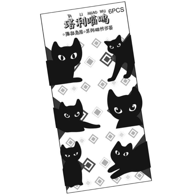 6pcs Animal Bookmarks Page Marker Clip for Teacher Book Lover Student 601E