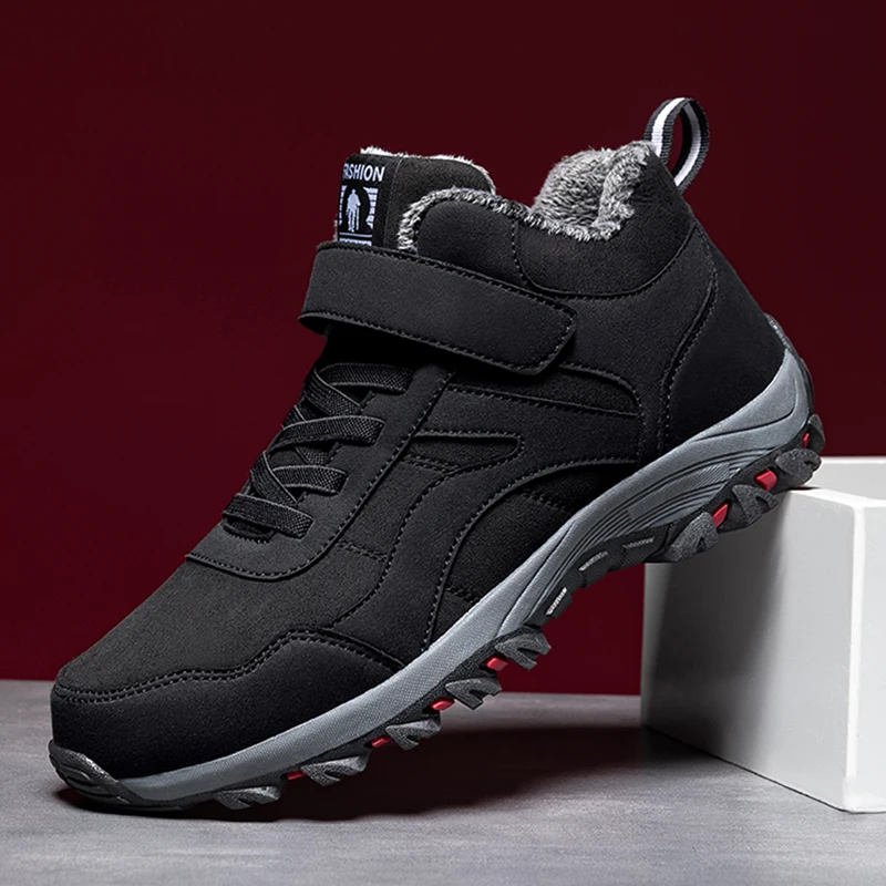 

Warm Winter Shoes Men Boots With Fur Size 35-45 Women Snow Boots For Unisex Fashion Outdoor Sneakers Women Men Ankle Boots