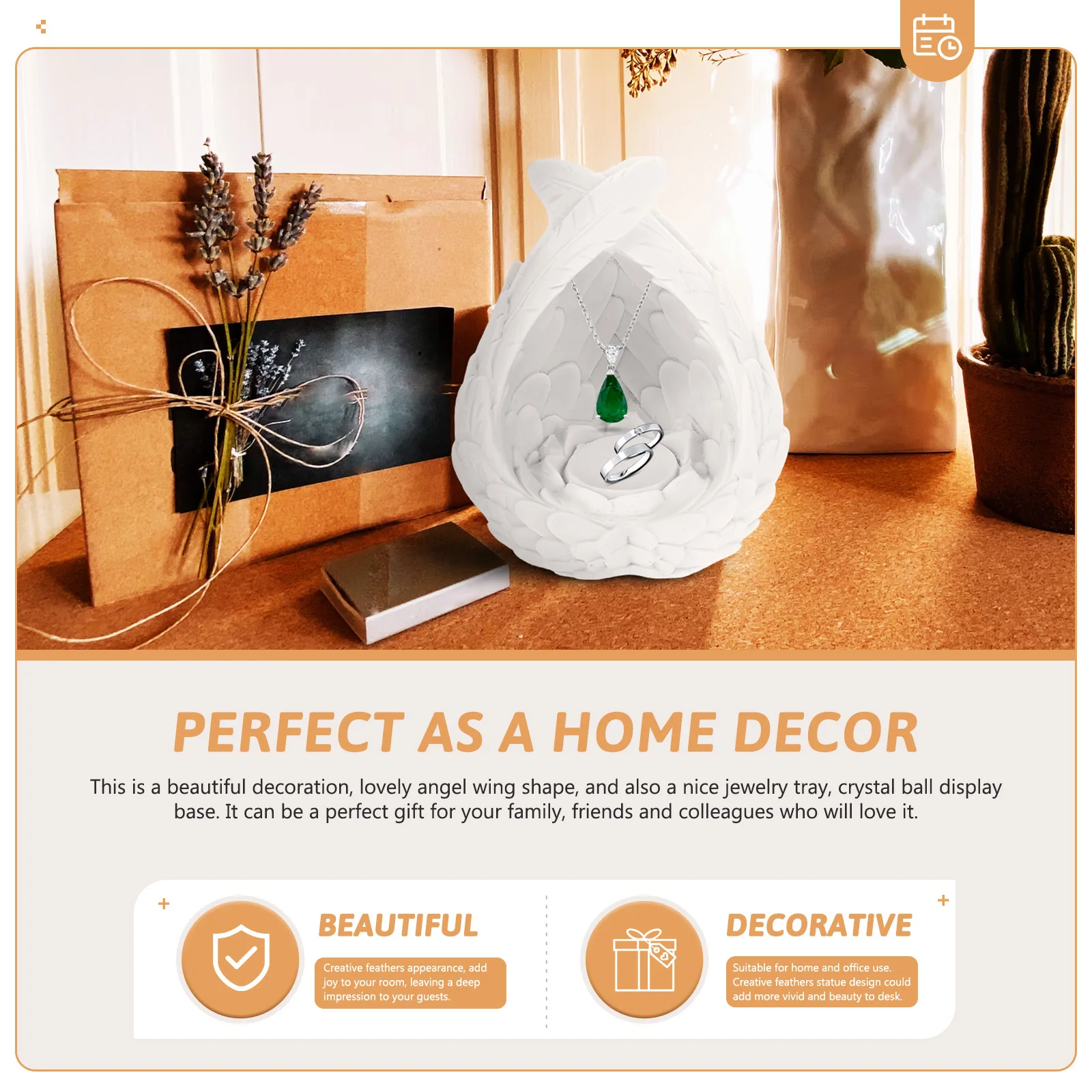 

Creative Statue Tray Resin Craft Storage Adornment Handpolished Edges Suitable for Multiple Scenes Home Storage Tray