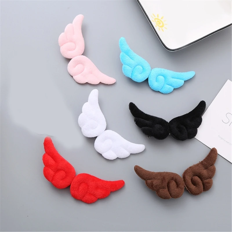 10Pairs Angel Wing Hair Clip for Girls Cartoon Headwear Hairpieces Black Alloy Hair Accessories for Stylish Outfits