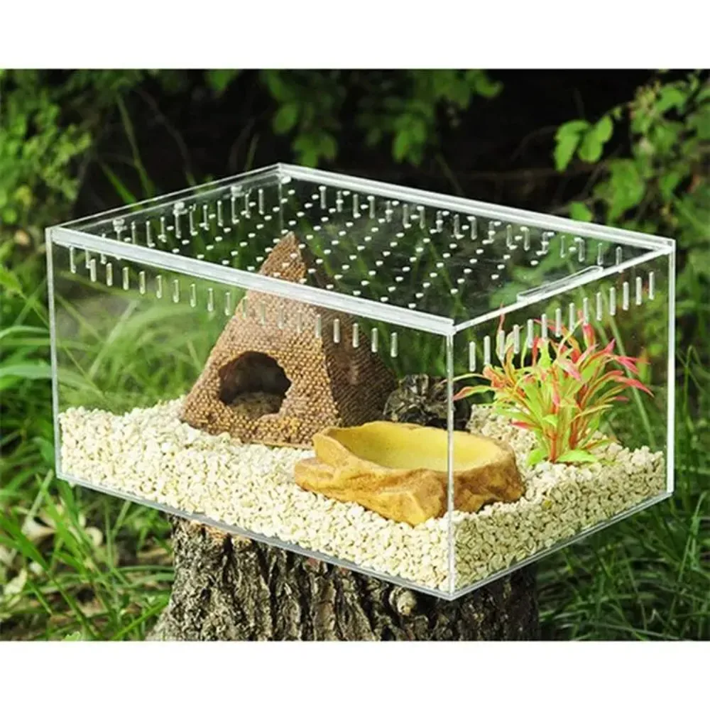 

Plexiglass pet feeding box acrylic glass crawler cage acrylic shell