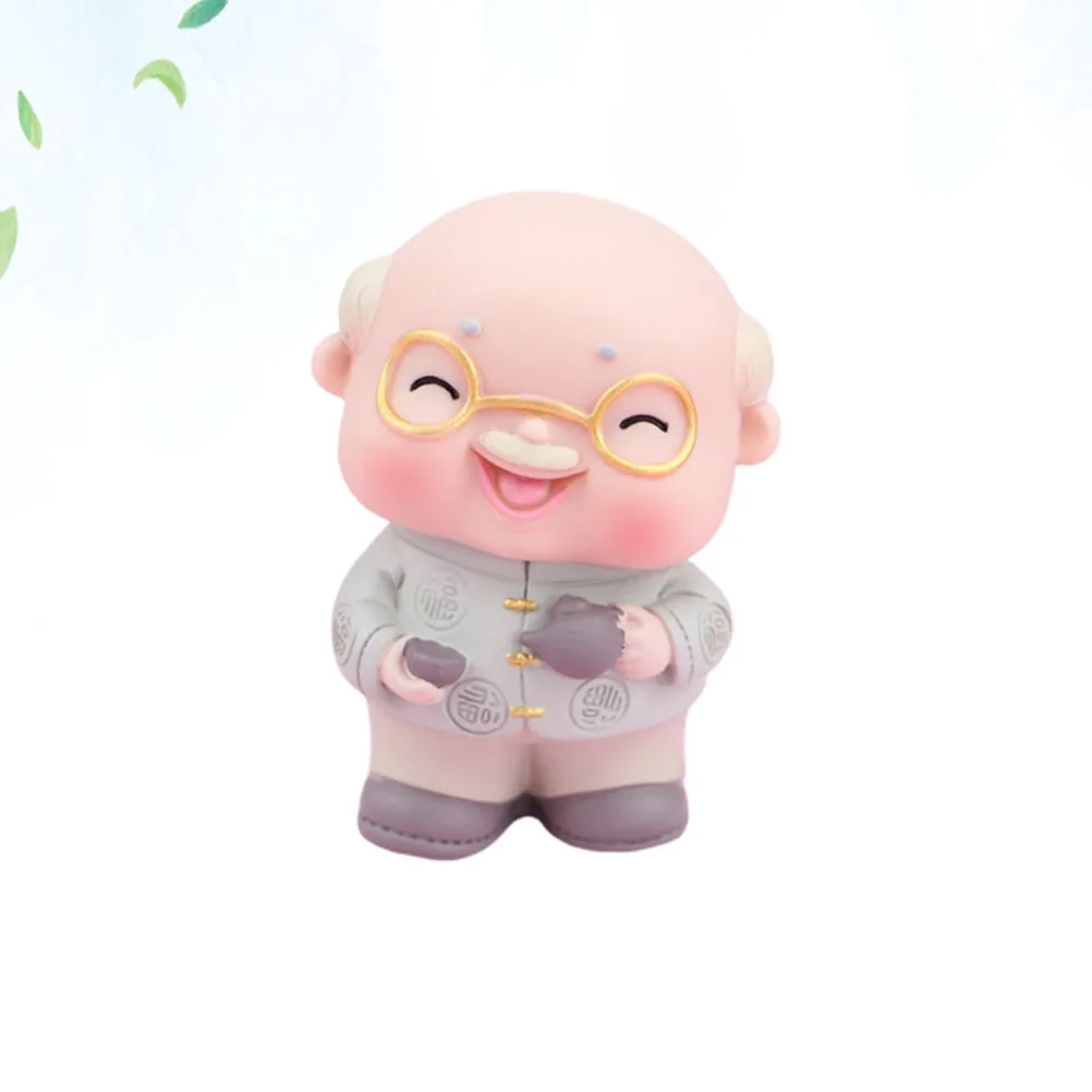 

1Pcs PVC Craft Cake Decoration Creative Old Couple Ornament Cake Table Decoration Desktop Ornament PVC Craft