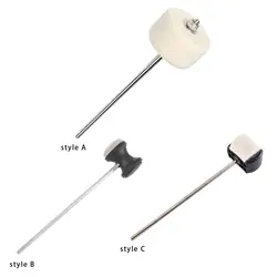 Bass Drum Pedal Beater Metal Shaft Durable Anti Slip Bass Percussion Sticks Drum Replacement Parts Band Accessory