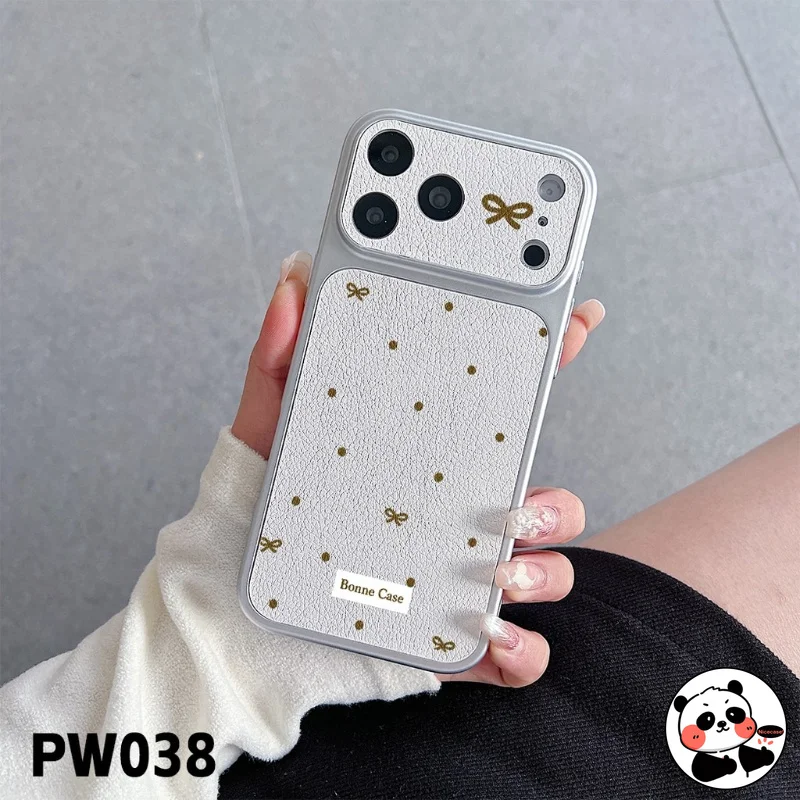 PU Leather Simple Bow Polka Dot Case  For Samsung Galaxy A17 M17 F17 A16 A15 M15 F15 A14 A13 M13 A12 F12 M12 A11 A10S M10S
