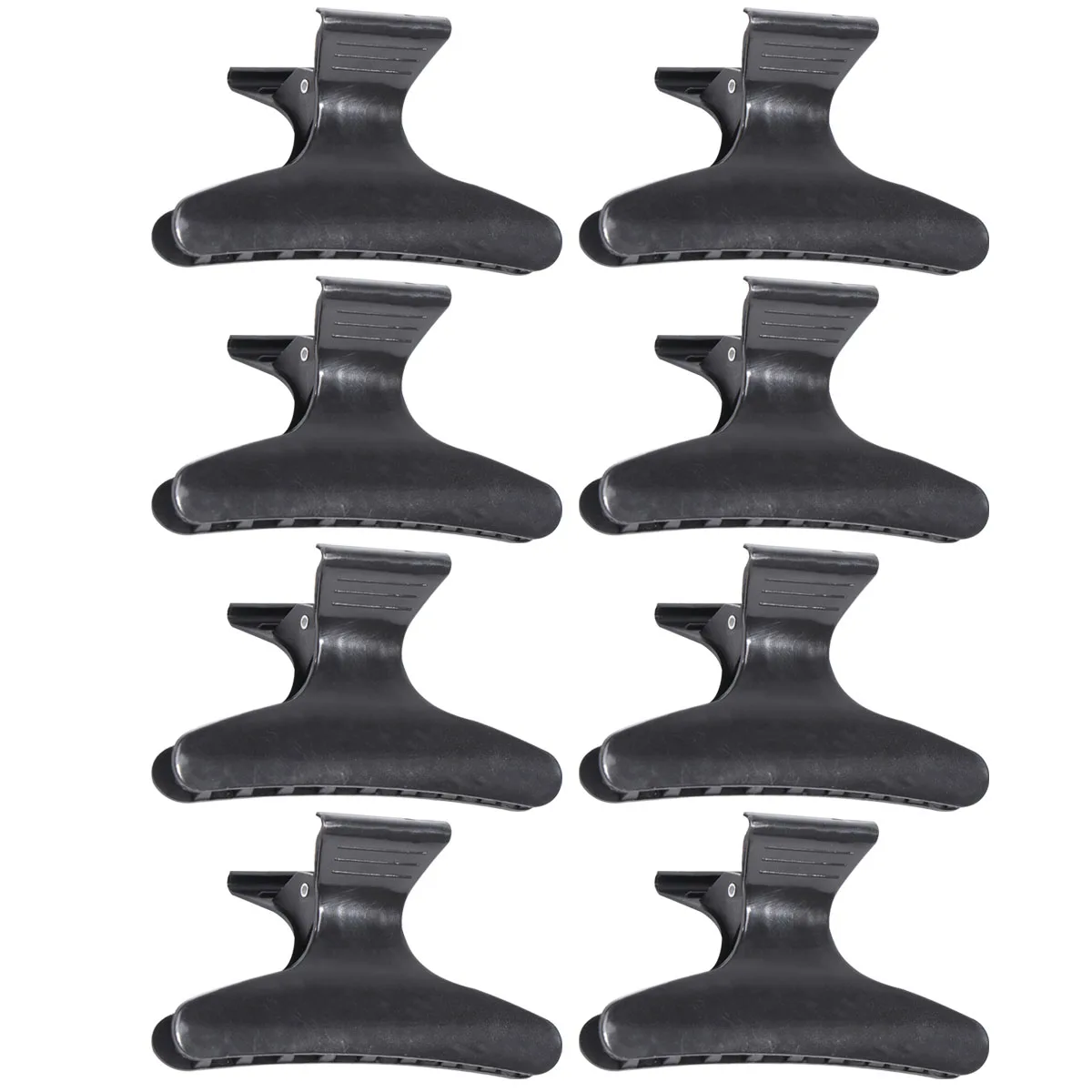 

8pcs Premium Plastic Clips Salon Use Claw Clamps Fixed Teeth Sectioning Clips Styling Drying Face Washing Professional Tools For