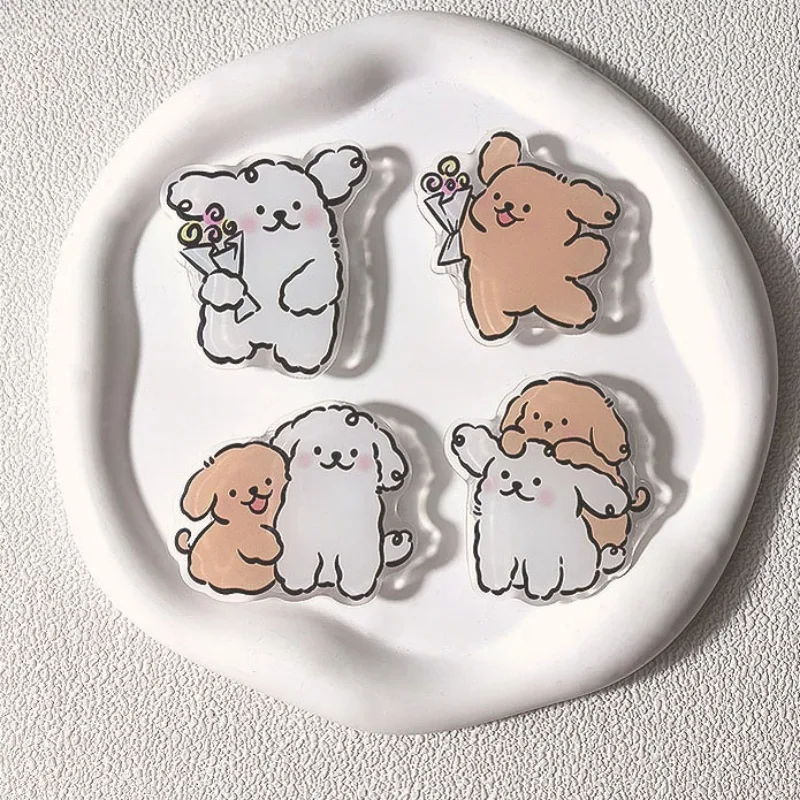 

Korean Cartoon Cute Puppy Grip Tok Griptok Phone Holder Stand Support For iPhone 15 Samsung Universal Accessoriess Holder