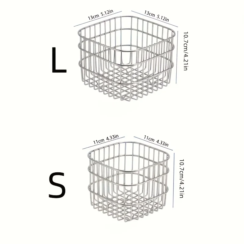 Stainless Steel Comestic Tools Storage Basket Multi-Purpose Makeup Brushes Skincare Tools Perfume Organizer Cosmetic Sorting Box view 6
