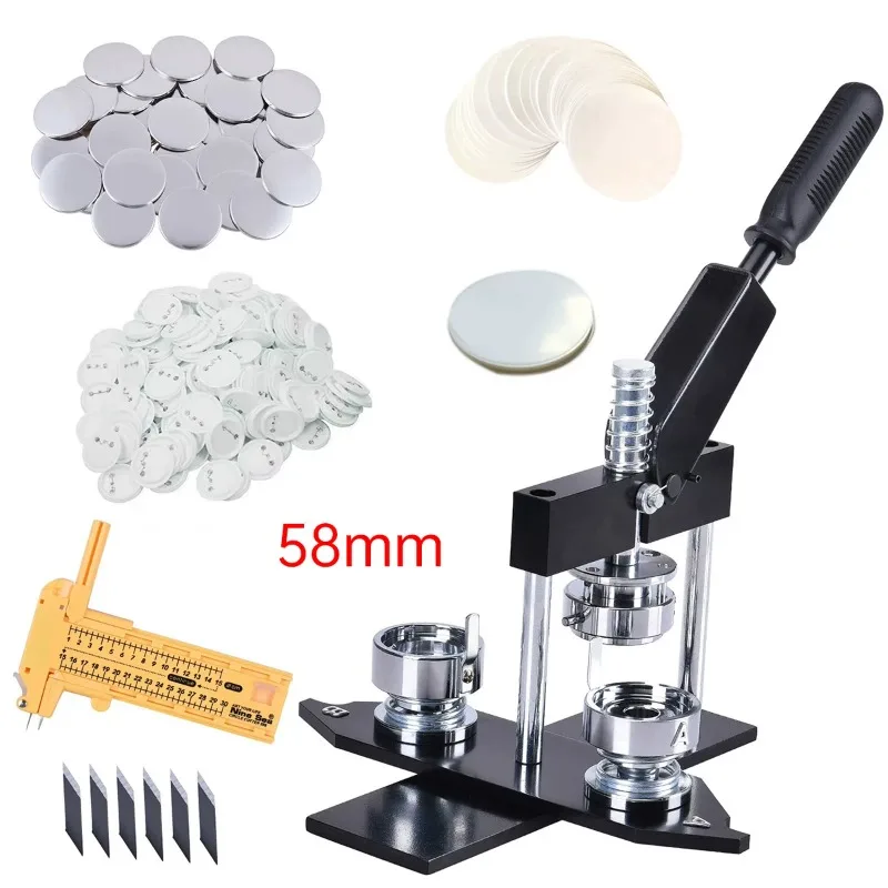 Button Pin Comes With 100 Sets Of Badge Materials And Circular Cutter