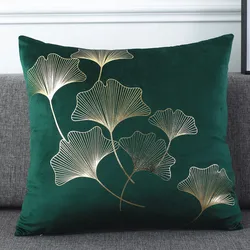 Cushion Cover Dutch Velvet Hot Stamping Minimalist Pillow Cover, Living Room Sofa Car Office Chair Pillowcase 45x45