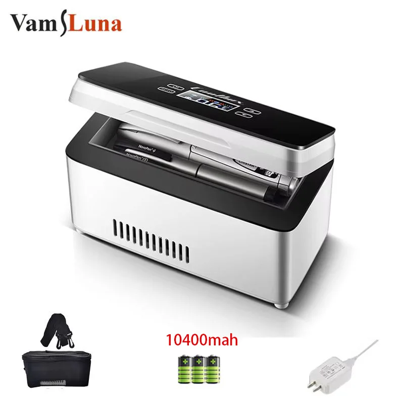 10400mah High Power Mini Refrigerator Insulin Pill Box Dispensing 0-18 Degrees Refrigerated USB Charging Refrigerated Incubator