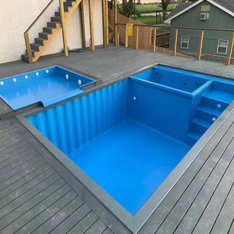 Luxury Portable Shipping Container Pool With Infinity Design And Heating Filtration System