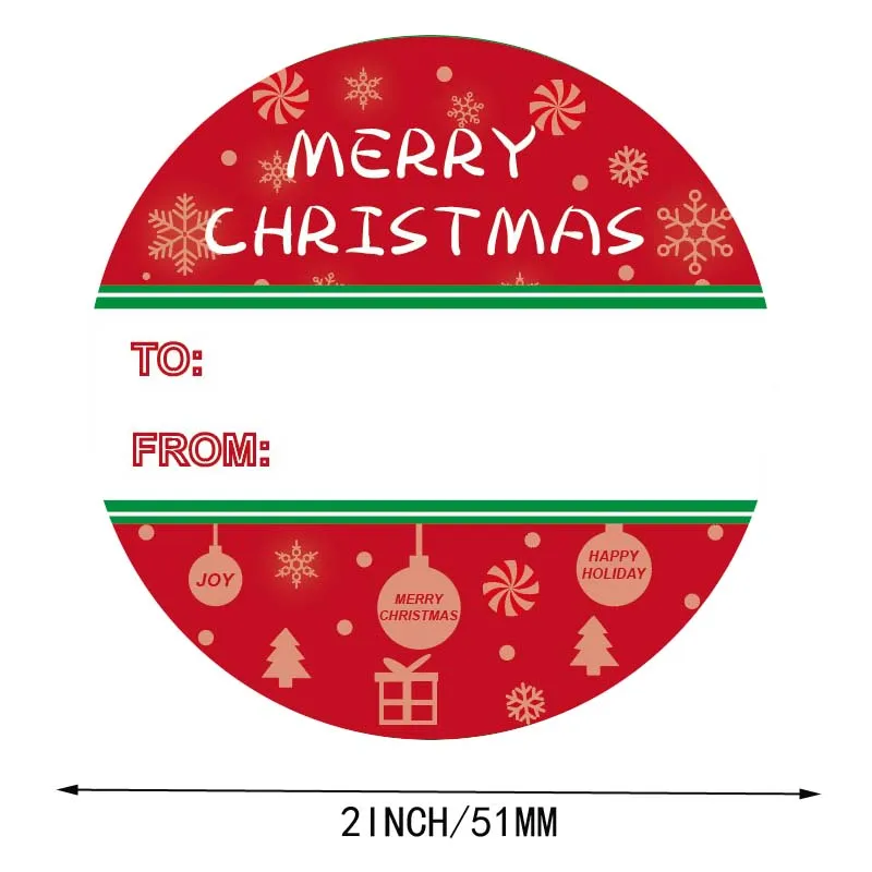 60pcs Name Tags Christmas Stickers Seals Labels 2 \