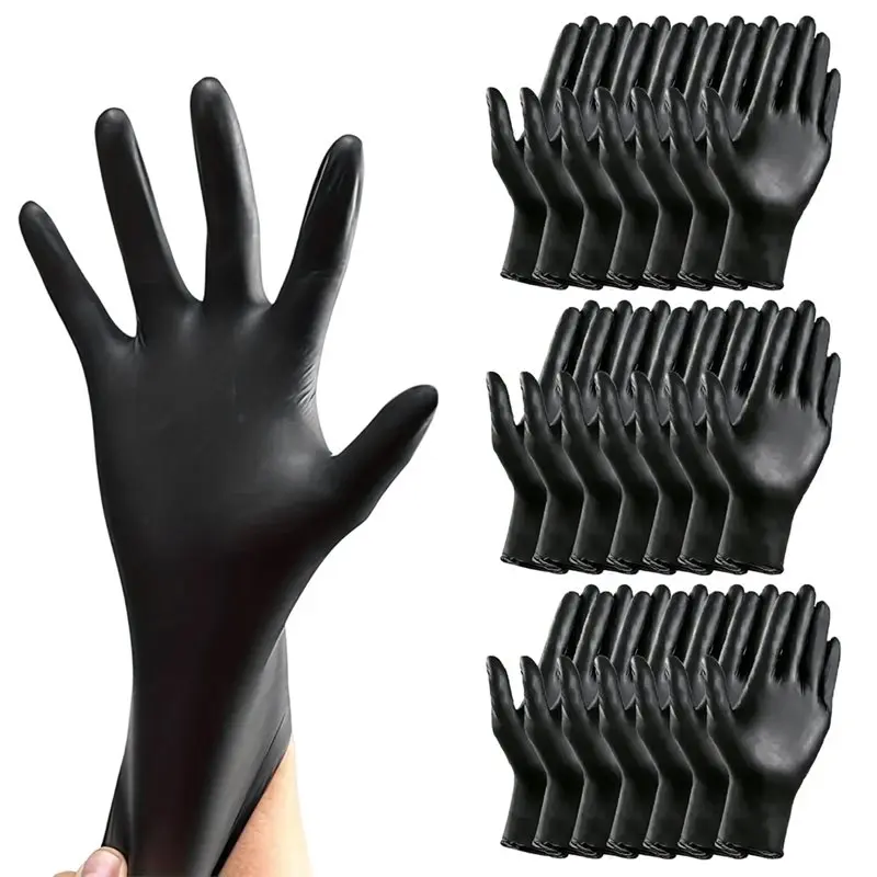 AB66-Nitrile Disposable Gloves Black For Housework Cleaning Car Industry Gardening Pet Care Cookingtool Cooking Tool
