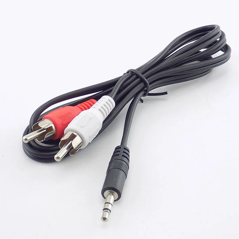 1.5M 3.5mm Male Stereo To 2 RCA Connector Audio Speaker AV Adapter Cables For Laptop Cord Conversion Line H10 TV DVD MP4