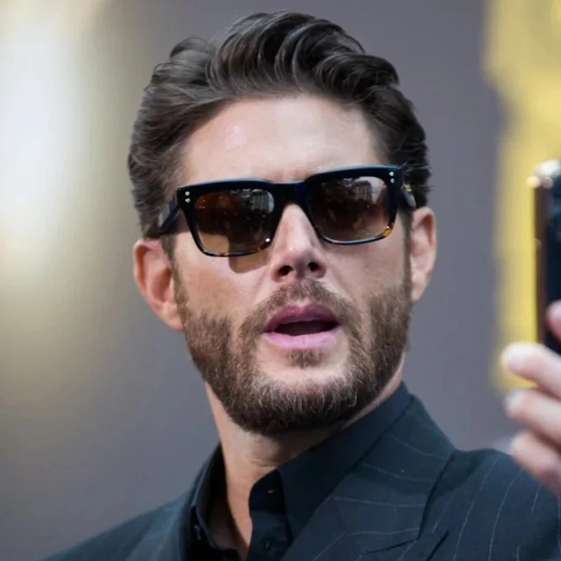 Gafas de Sol Jason Axess Retro con Marco Cuadrado para Hombre, Protección UV Especial para Conducir, Marco Grueso Antideslumbrante para Todas las Formas de Rostro