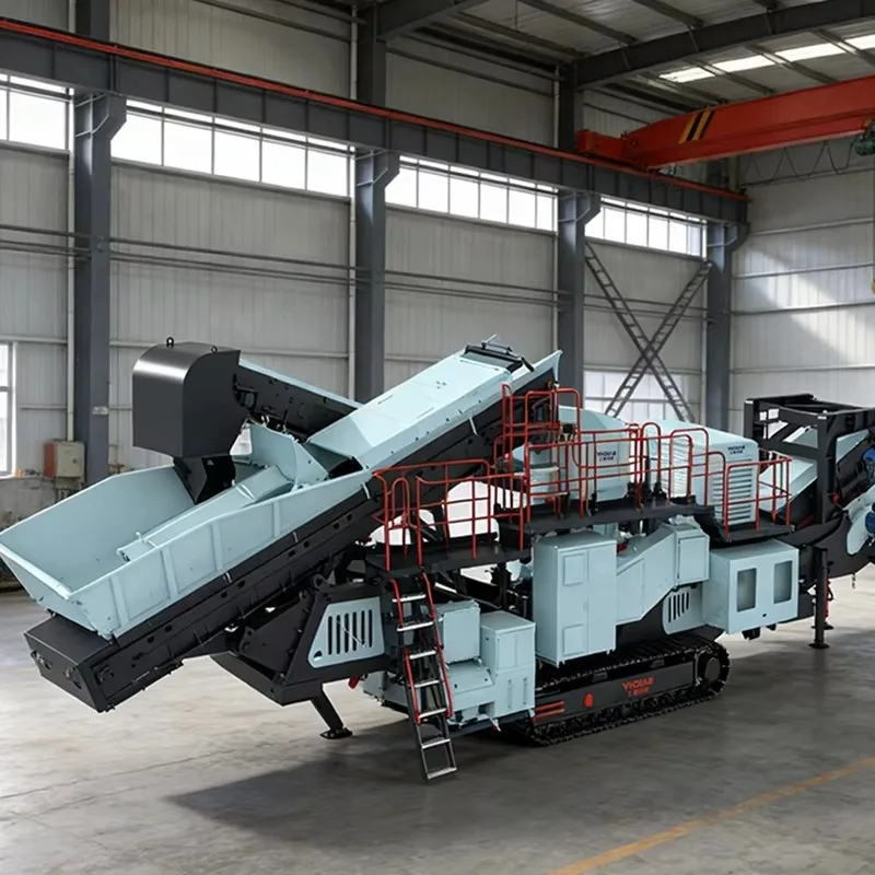 Mining Secondary Crushing Quarry Aggregate Stone Tracked Mobile YMCH43 CH430 Hydraulic Cone Crusher with Vibrating Feeder