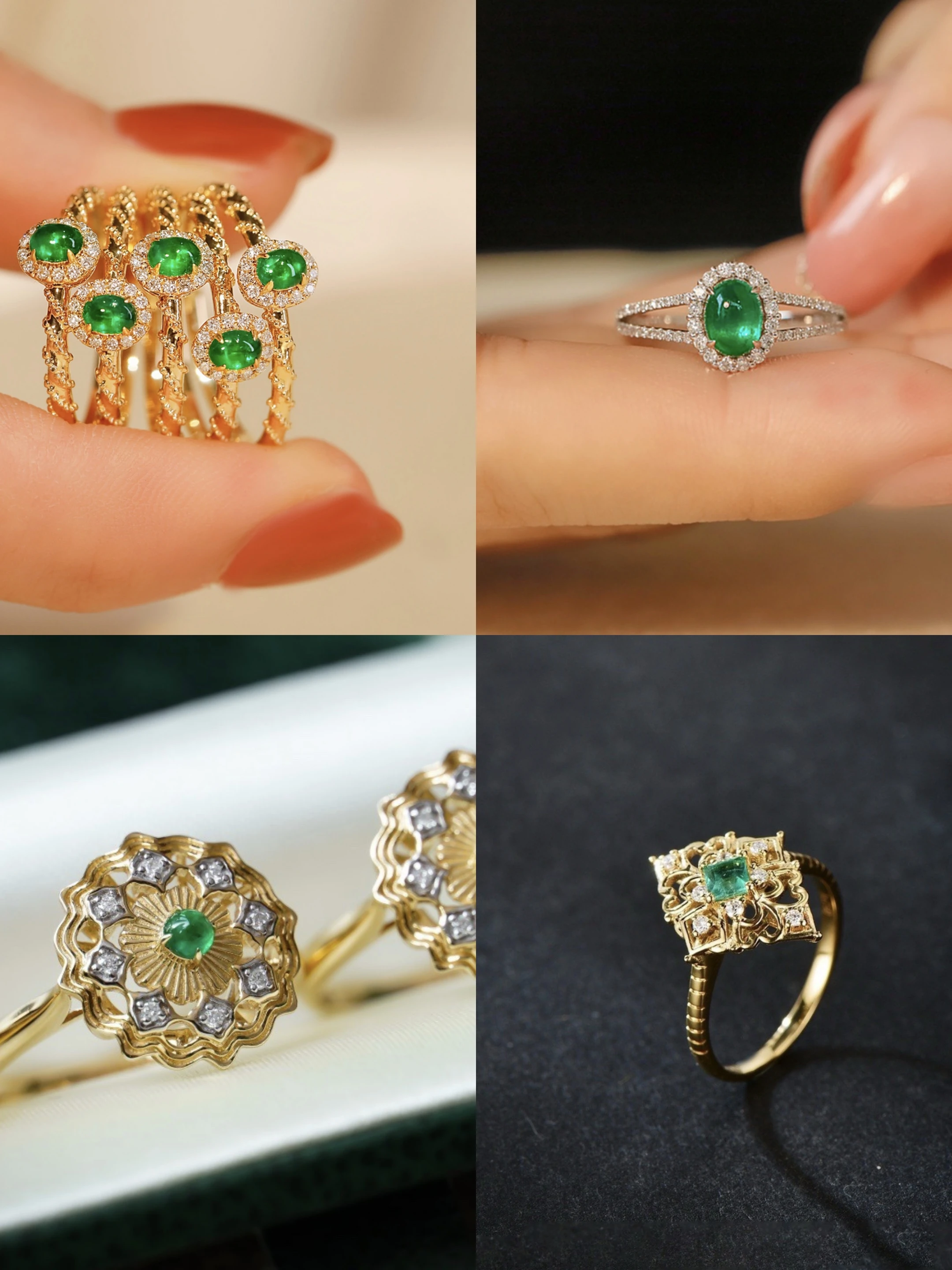 

2025 Fashion Trendy 925 Silver Muzo Emerald Rings Luxury Afgan Panjshir Emerald Wedding Finger Band High Jewelry Birthday Gifts