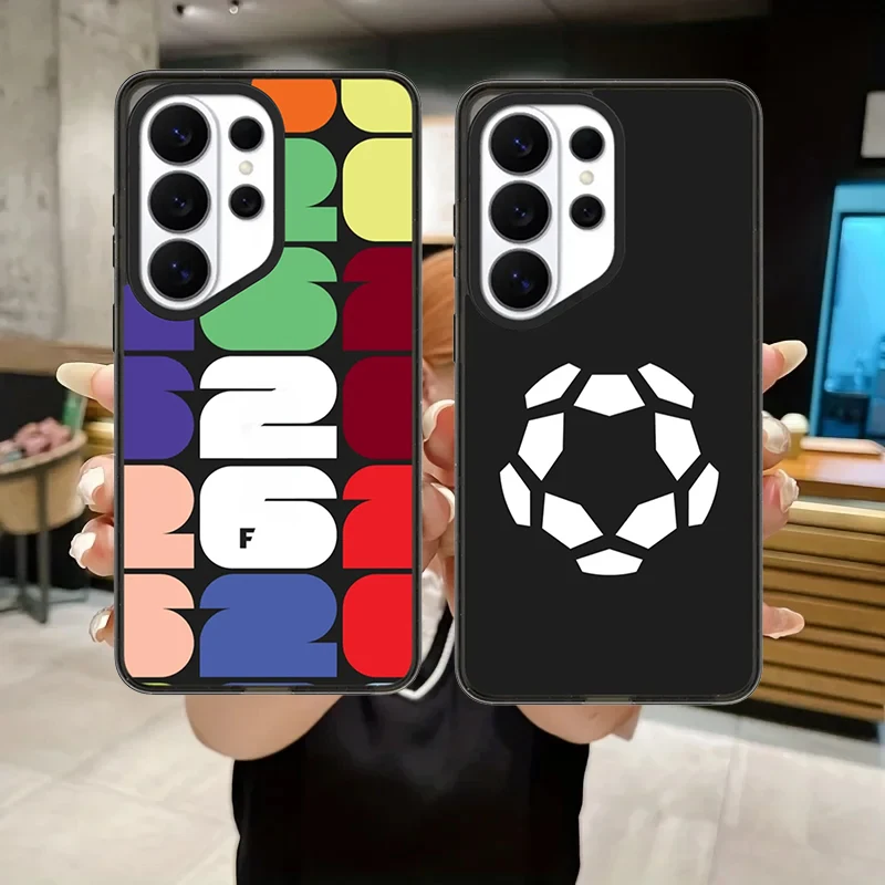 

26 2 6 Acrylic Black Border Case for Samsung Galaxy S26 S25 S24 S23 Ultra S26U S24+ S25+ S26 Plus Protective Case
