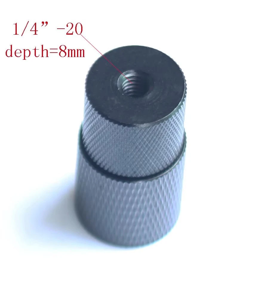 Microphone Stand 5/8"-27 Female to 1/4"-20 female fr Mic rod and camera tripod，5/8 to 1/4 double female adapter, 5/8" to 1/4"