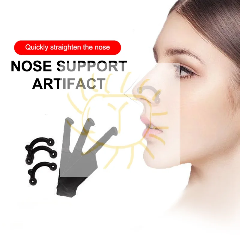 Corrector de Clip de nariz de belleza 3D, herramienta de masaje para levantamiento de nariz, Clip moldeador, puente moldeador, alisado sin dolor, 3 tamaños