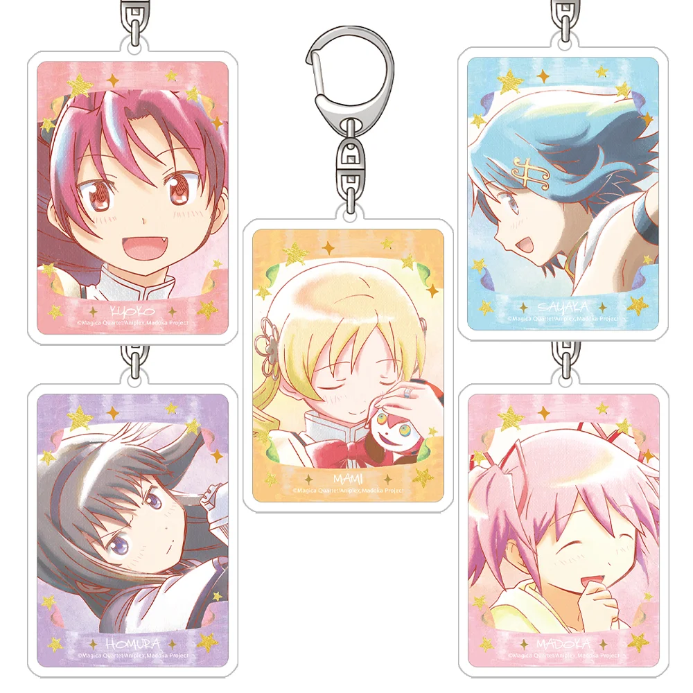Puella Magi Madoka Magica Kaname Madoka Akemi Homura Miki Sayaka Tomoe Mami Sakura Kyōko Official Acrylic Keychain Bag pendant