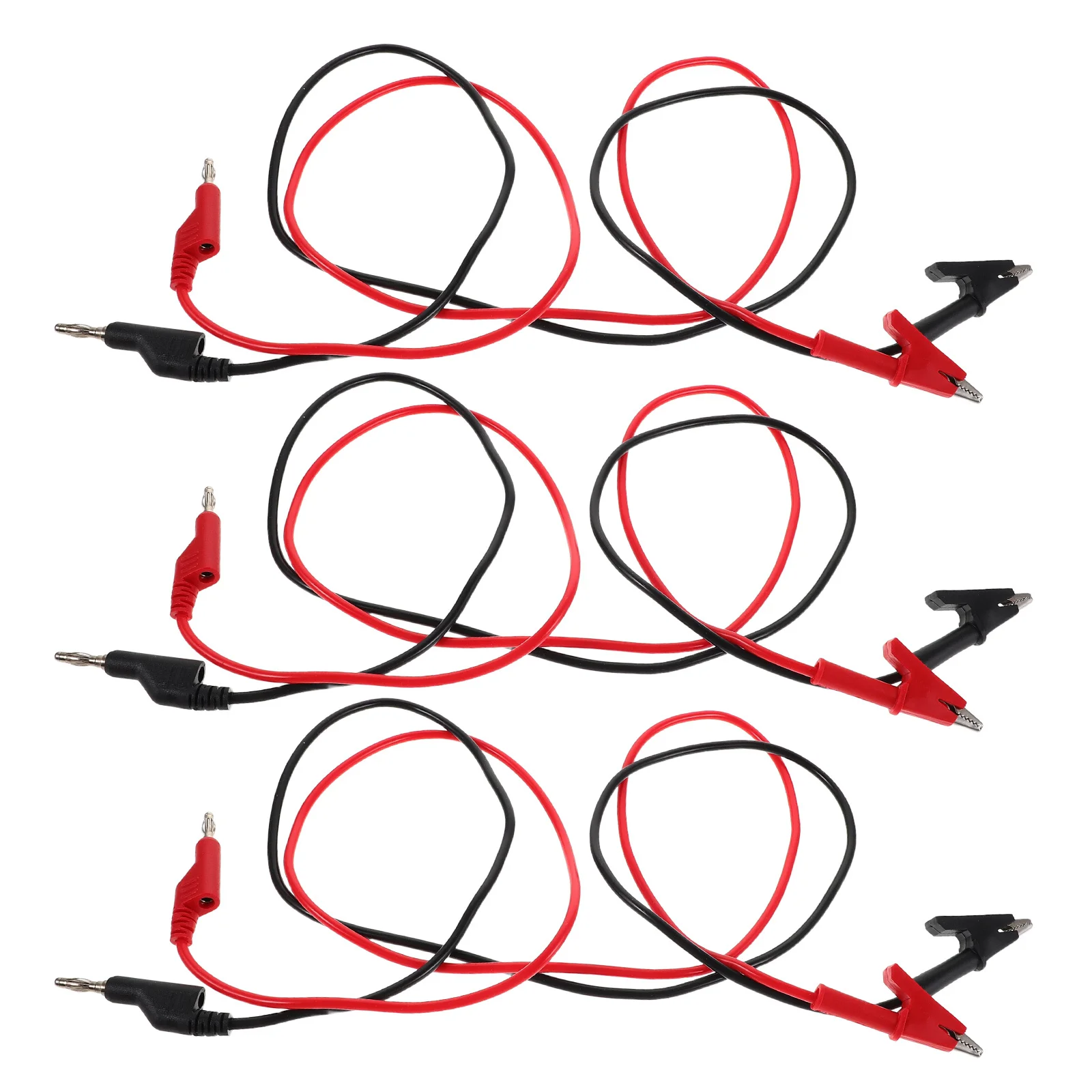 

6Pcs Stable Power Output Test Leads with Alligator Clips and Banana Plugs for Precision Laboratory Devices Electrical Wire Cable
