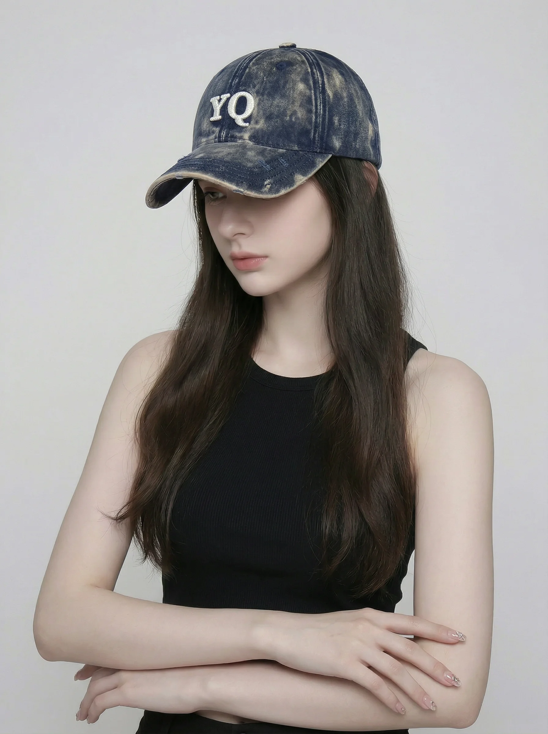 casquette-de-baseball-unisexe-en-coton-style-streetwear-avec-broderie-yq-et-motif-tie-dye-protection-solaire-collection-printemps-2026