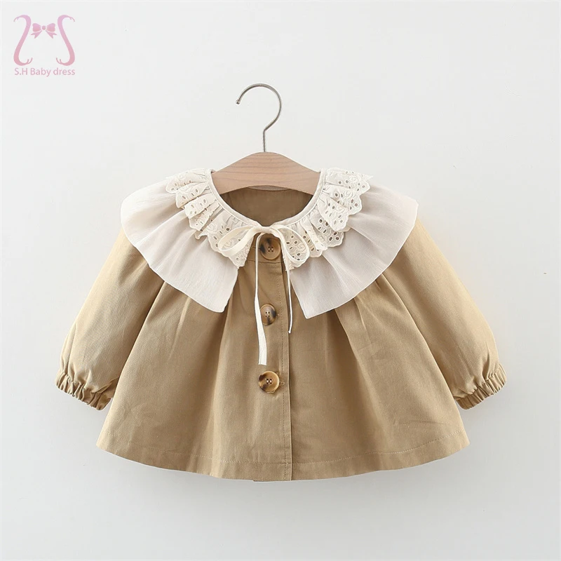 

Fashion Infants Spring Jacket Cute Simple Kids' Wear Autumn Children Clothing For Baby Girl Outerwear Toddler Lovely Windbreaker