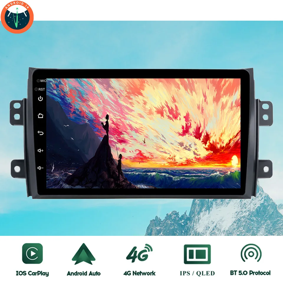 

2Din Android 14.0 Car DVD Autoradio GPS Navigation HU For Suzuki SX4 2006 - 2013 DVD Cassette Tape Recorder Carplay RDS 4G Lte