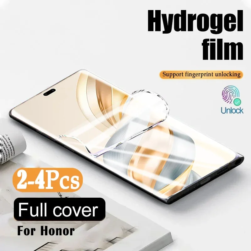 2-4pcs Silicone Flexible Hydrogel Soft Film For Honor 200 100 90 80 70 Pro Plus X9a X9b X8a X8b X60 X50 GT X40 Screen Protector