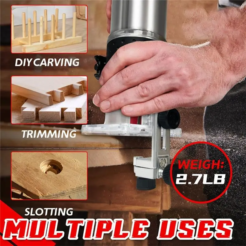 AB33-For Brushless Trimmer Cordless Electric Router Carpenter Milling Engraving Slotting Machine Carpenter Tool