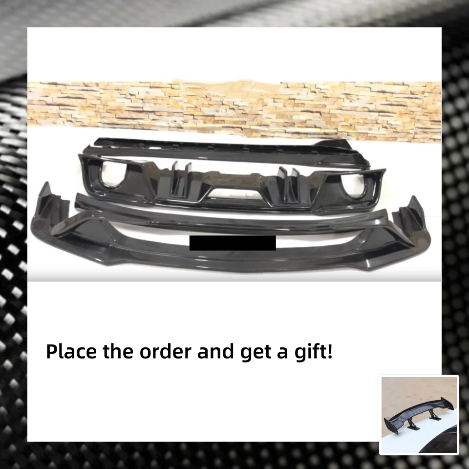 

Carbon Fiber Car Kit for Ford Mustang 2018 Modified New Style Front Shovel Rear Lip Tail Wing Side Skirt Body kit Surround