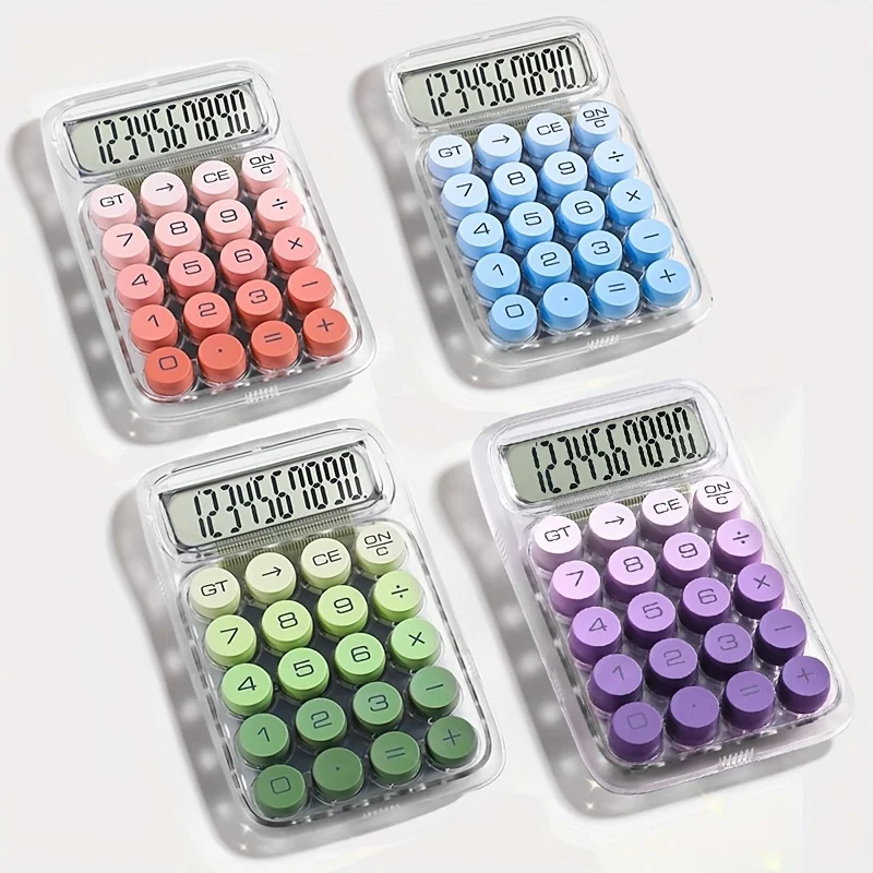 

1pc of transparent high-value calculator for students, creative small computer, cute calculator, commercial financial office