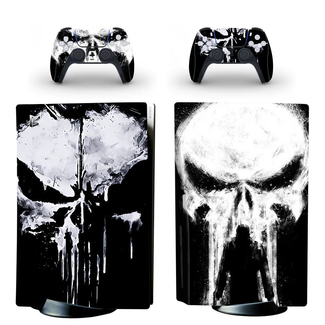 ghost-ps5-disc-skin-sticker-decalque-para-console-controller-standard-disk-skin-novo