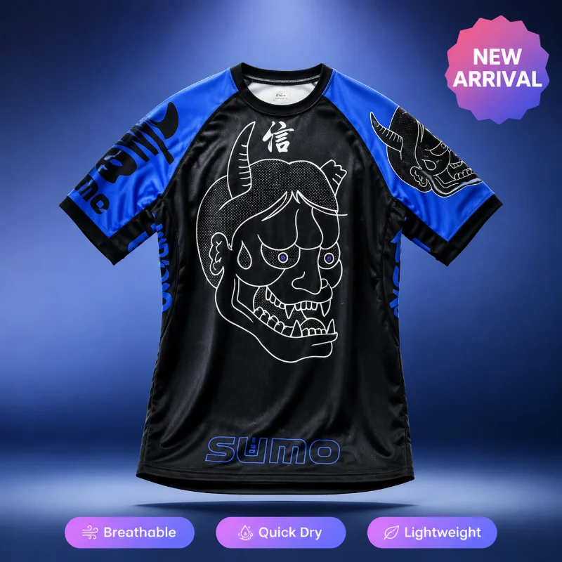 New Japanese Prajna Jujutsu Fighting Training Competition Fitness Clothing Quick Drying Breathable Hot Sale Family Kids  Tees