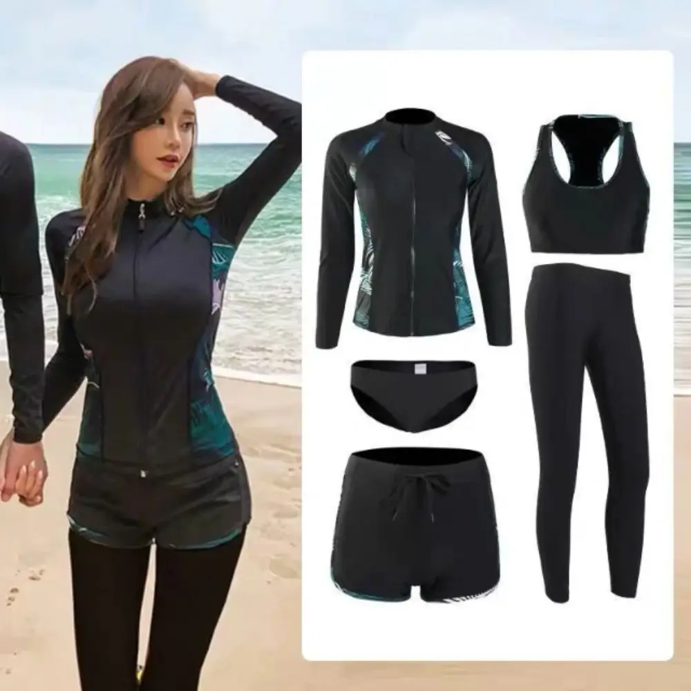 Long Sleeves Split Wetsuit Zipper Style Soft Material Surf Suit Long Trousers Sunscreen Protection Diving Suit Surfing