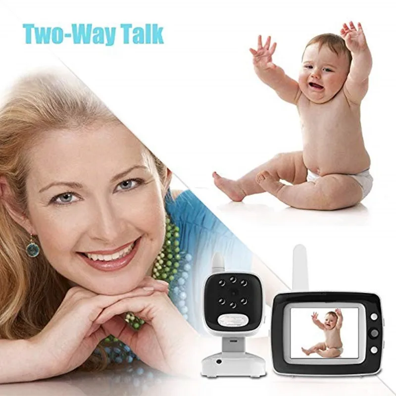 3.5 "Lcd-Scherm Digitale Video Babyfoon 2 Way Talk Beveiliging Draadloze Baby Camera Nachtzicht Elektronische Babysitter