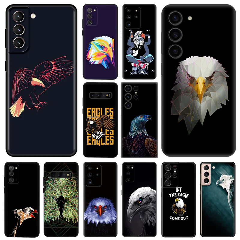 Color Eagle Totem Art Silicone Soft Phone Cases Cover for Samsung Galaxy S24 S23 5G S22 S21 S20 Ultra FE S10 Lite E Plus Fundas